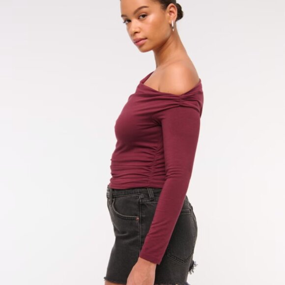 Abercrombie & Fitch Curve Love High Rise 90s Cutoff Short - Picture 7 of 9